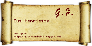 Gut Henrietta névjegykártya