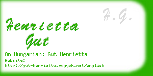 henrietta gut business card